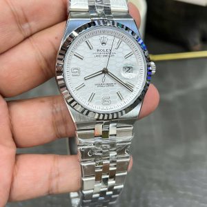 Đồng Hồ Rolex Land-Dweller 127336 Rep 11 Mặt Số Màu Trắng Họa Tiết Tổ Ong 40mm (5)