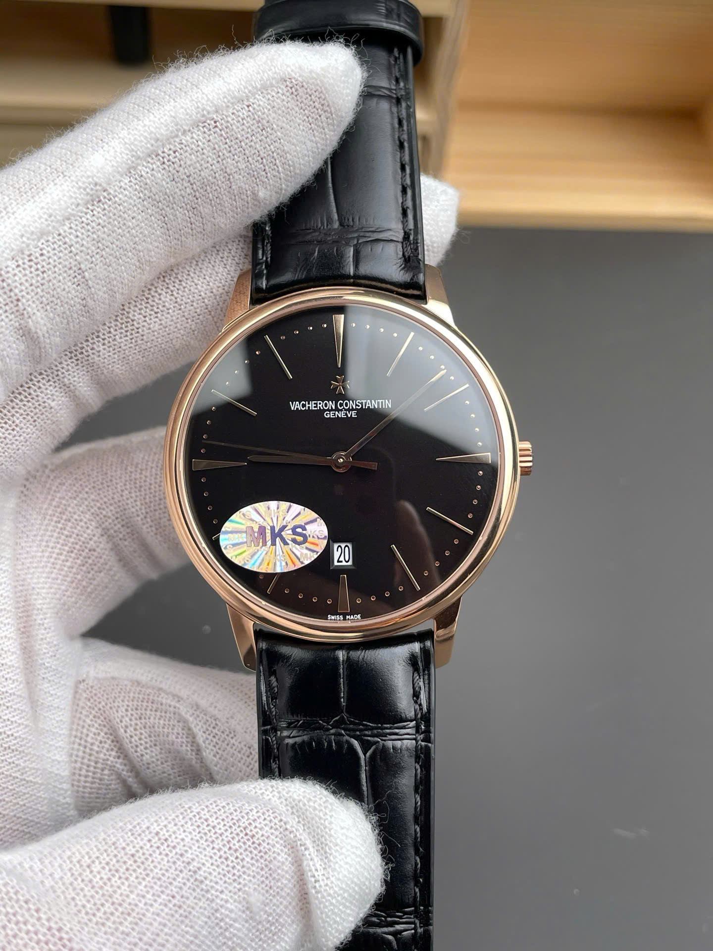 Đồng Hồ Vacheron Constantin Replica 11 Patrimony 85180 Nam Dây Da Màu Đen Xưởng MKS 40mm (7) Dong Ho Vacheron Constantin Replica 11 Patrimony 85180 Nam Day Da Mau Den Xuong MKS 40mm 7