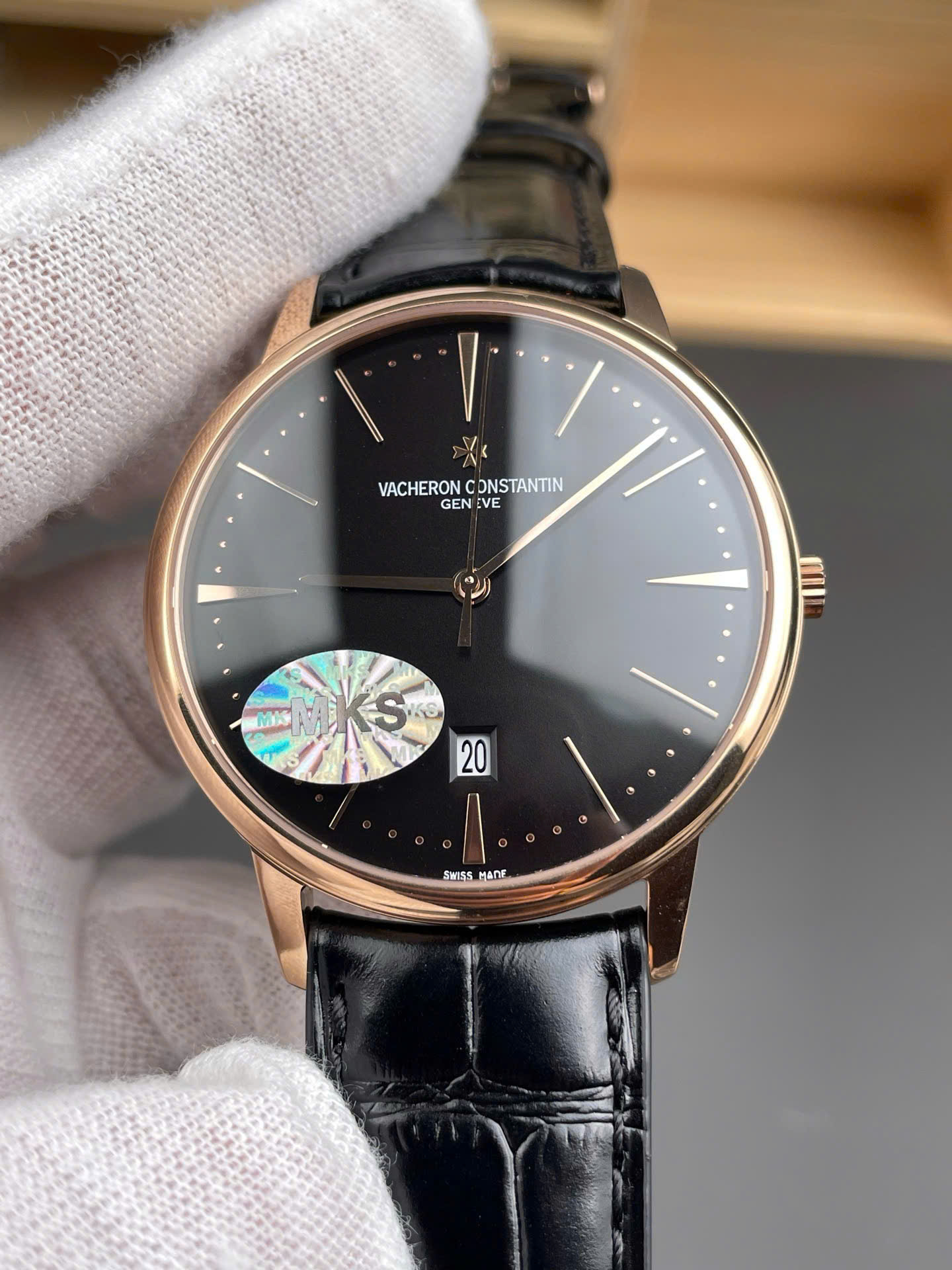 Đồng Hồ Vacheron Constantin Replica 11 Patrimony 85180 Nam Dây Da Màu Đen Xưởng MKS 40mm (8) Dong Ho Vacheron Constantin Replica 11 Patrimony 85180 Nam Day Da Mau Den Xuong MKS 40mm 8