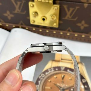 Dong Ho Audemars Piguet Royal Oak 77450 Nu Day Thep May Co Mat Xanh Bang OMF 34mm 1