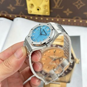 Đồng Hồ Audemars Piguet Royal Oak 77450 Nữ Dây Thép Máy Cơ Mặt Xanh Băng OMF 34mm (6)