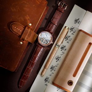 Dong Ho Breguet Tradition Fake Cao Cap Co Lo May Automatic Nam Day Da Mau Nau 42mm 10