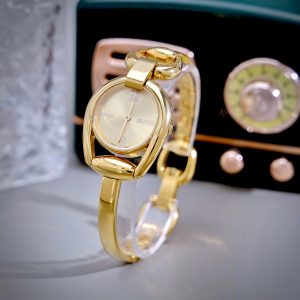 Dong Ho Gucci Horsebit Nu Dang Lac Mau Vang Super Fake Cao Cap 28mm 9