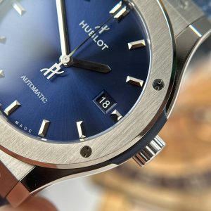 Đồng Hồ Hublot Classic Fusion Titanium Blue Dial Chế Tác 85 Grams Xưởng JJZ 42mm (6)
