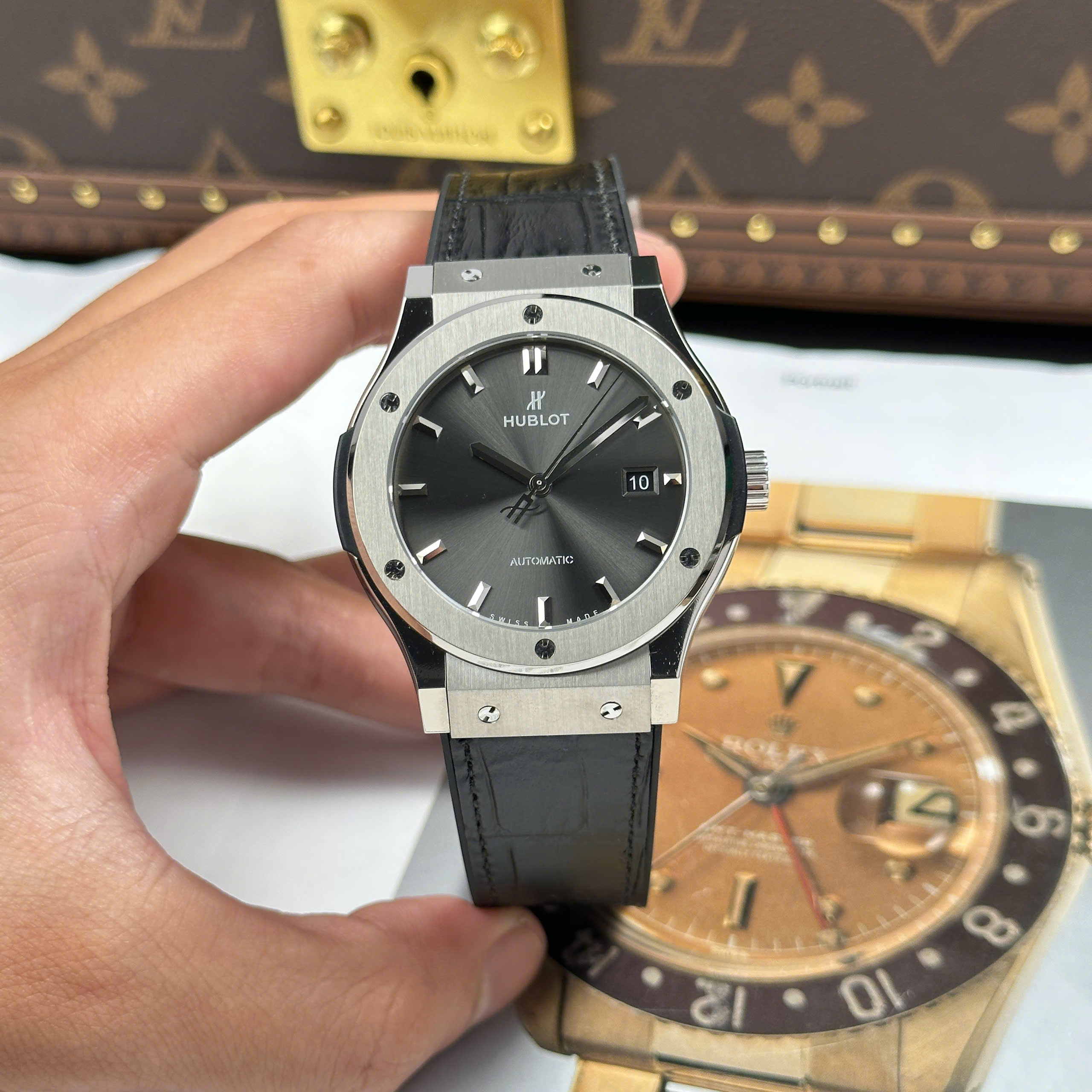 Đồng Hồ Hublot Classic Fusion Titanium Gray Dial Chế Tác 85 Grams Xưởng JJZ 42mm (11) Đồng Hồ Hublot Classic Fusion Titanium Gray Dial Chế Tác 85 Grams Xưởng JJZ 42mm (11)