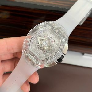 Đồng Hồ Hublot Fake Cao Cấp Big Bang Sang Bleu Vỏ Trong Suốt Máy Cơ Nhật 45mm (2)