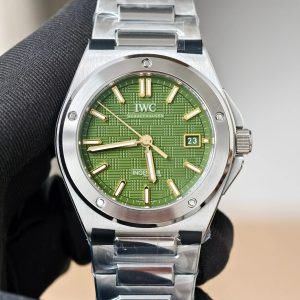 Đồng Hồ IWC Schaffhausen Ingenieur Replica Cao Cấp Nhất Mặt Xanh Lá Nhà Máy V7 40mm (8)
