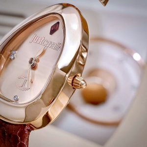 Đồng Hồ Just Cavalli Embellished Nữ Dây Da Màu Nâu Like Auth Máy Pin 30mm (5)