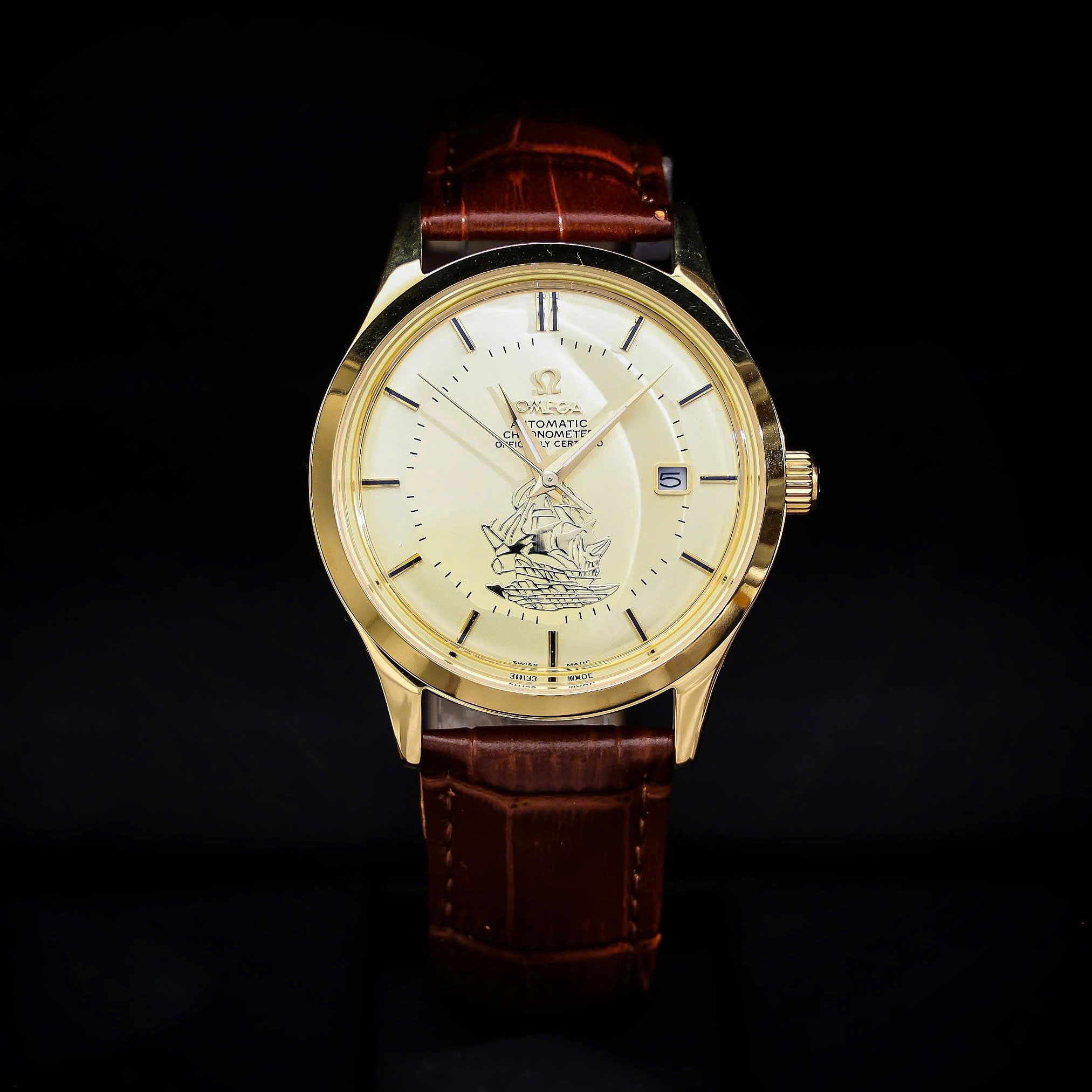 Đồng Hồ Omega Bản Đồ Fake Cao Cấp Máy Cơ Automatic Nhật Dây Da 40mm (8) Dong Ho Omega Ban Do Fake Cao Cap May Co Automatic Nhat Day Da 40mm 8