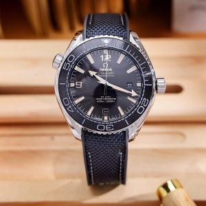 Đồng Hồ Omega Fake Cao Cấp Planet Ocean 600M Fake Máy Nhật Màu Xám 42mm (8)