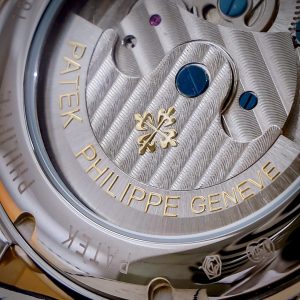 Dong Ho Patek Philippe Co Lo May Nam Day Da Mau Xanh Duong May Nhat 43mm 9