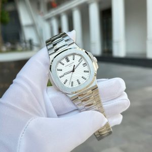 Đồng Hồ Patek Philippe Nautilus 5711 Mặt Số Trắng Tinh Chỉnh Nhà Máy BBF 40mm (1)