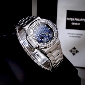 Dong Ho Patek Philippe Nautilus 5724 Fake Cao Cap May Co Nhat Mat So Xanh 40mm 3