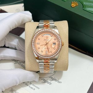Đồng Hồ Rolex DateJust Fake Máy Nhật Đính Đá Mặt Vi Tính Demi 38-41mm (1)