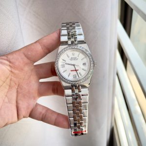 Đồng Hồ Rolex Land-Dweller Automatic Nam Đính Đá Máy Cơ Nhật Mặt Trắng 40mm (8)