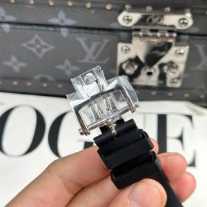 Dong Ho Vacheron Constantin Overseas Dual Time 47450 Day Cao Su Mat Xam 9F 42mm 12