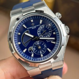 Dong Ho Vacheron Constantin Overseas Dual Time 47450 Day Cao Su Mau Xanh 9F 42mm 2