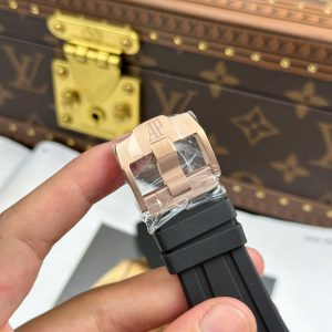 Đồng Hồ Audemars Piguet Chế Tác Royal Oak Offshore Chronograph 26420 Mạ Vàng Hồng Mặt Đen Xưởng APP 43mm (2)