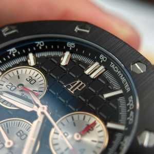 Đồng Hồ Audemars Piguet Chế Tác Royal Oak Offshore Chronograph 26420 Mạ Vàng Hồng Mặt Đen Xưởng APP 43mm (2)