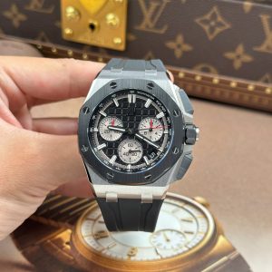 Đồng Hồ Audemars Piguet Rep 11 Royal Oak Offshore Chronograph 26420 Mặt Đen Máy Thụy Sỹ Xưởng APP 43mm (2)