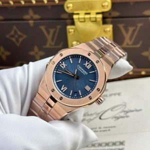 Đồng Hồ Chopard Alpine Eagle Chế Tác Mạ Vàng Hồng Mặt Xanh Dương Nhà Máy GH 41mm (2)