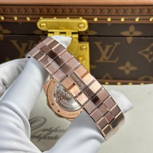 Đồng Hồ Chopard Alpine Eagle Chế Tác Mạ Vàng Hồng Mặt Xanh Lá Cây Nhà Máy GH 41mm (2)