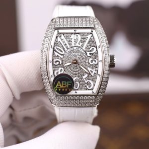 Đồng Hồ Franck Muller V32 Chế Tác Màu Trắng Máy Pin Nhà Máy ABF 36mm (2)