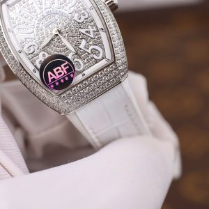 Đồng Hồ Franck Muller V32 Chế Tác Màu Trắng Máy Pin Nhà Máy ABF 36mm (2)