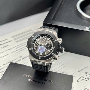Đồng Hồ Hublot Big Bang Unico Chế Tác Vỏ Titanium Viền Gốm Đen Nhà Máy BBR 42mm (2)