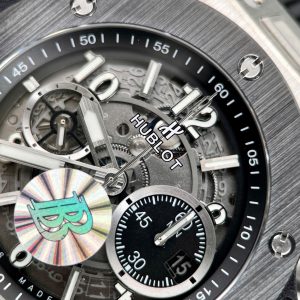 Đồng Hồ Hublot Big Bang Unico Chế Tác Vỏ Titanium Viền Gốm Đen Nhà Máy BBR 42mm (2)