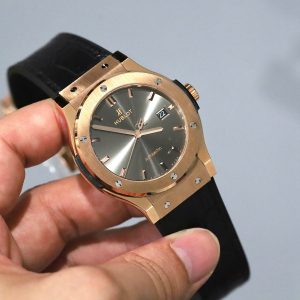 Đồng Hồ Hublot Classic Fusion King Gold Mặt Xám Chế Tác 85 Grams Xưởng JJZ 42mm (2)