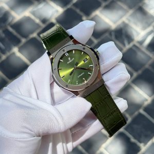 Đồng Hồ Hublot Classic Fusion Titanium Chế Tác Màu Xanh Lá Cây Nặng 85 Grams Xưởng JJZ 42mm (2)