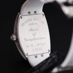 Đồng Hồ Nữ Franck Muller V32 Chế Tác Màu Trắng Đính Full Đá Nhà Máy ABF 36mm (2)