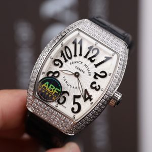 Đồng Hồ Nữ Franck Muller V32 Rep 11 Màu Đen Đính Full Đá Nhà Máy ABF 36mm (2)