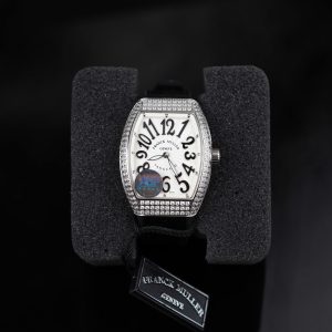 Đồng Hồ Nữ Franck Muller V32 Rep 11 Màu Đen Đính Full Đá Nhà Máy ABF 36mm (2)
