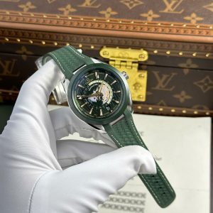 Đồng Hồ Omega Aqua Terra Worldtimer Chế Tác Màu Xanh Lá Cây Dây Cao Su Xưởng VS 43mm (2)
