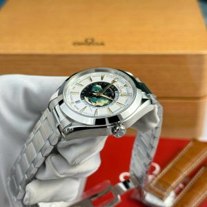 Đồng Hồ Omega Aqua Terra Worldtimer Replica 11 Mặt Trắng Máy Cơ Thuỵ Sỹ 43mm (2)