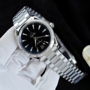 Đồng Hồ Omega Chế Tác Seamaster Aqua Terra Mặt Đen Dây Kim Loại Xưởng VS 41mm (2)