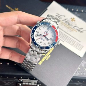 Đồng Hồ Omega Replica 11 Seamaster Diver 300M 007 Commander's Mặt Trắng Dây Kim Loại 41mm (2)