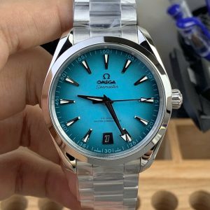 Đồng Hồ Omega Seamaster Co-Axial Fake 11 Mặt Xanh Nước Biển Nhà Máy VS 41mm (2)