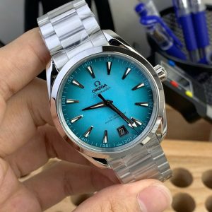 Đồng Hồ Omega Seamaster Co-Axial Fake 11 Mặt Xanh Nước Biển Nhà Máy VS 41mm (2)