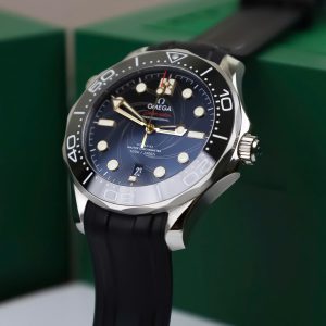 Đồng Hồ Omega Seamaster Diver 300M Replica 11 Mặt Đen Dây Cao Su Xưởng VS 42mm (2)