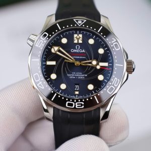 Đồng Hồ Omega Seamaster Diver 300M Replica 11 Mặt Đen Dây Cao Su Xưởng VS 42mm (2)