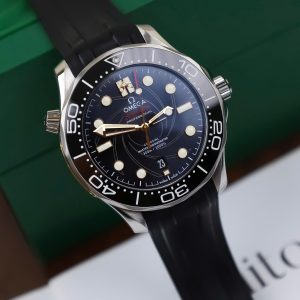 Đồng Hồ Omega Seamaster Diver 300M Replica 11 Mặt Đen Dây Cao Su Xưởng VS 42mm (2)