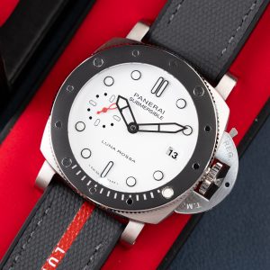 Đồng Hồ Panerai Submersible Luna Rossa PAM1579 Chế Tác Mặt Trắng Máy Cơ Thụy Sỹ VSF 42mm (1)
