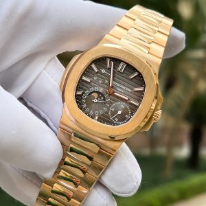 Đồng Hồ Patek Philippe Nautilus 5712R Chế Tác Phủ Vàng Thật 18K Mặt Xám Xưởng PPF 40mm (2)