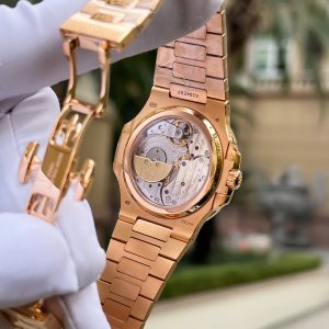 Đồng Hồ Patek Philippe Nautilus 5712R Chế Tác Phủ Vàng Thật 18K Mặt Xám Xưởng PPF 40mm (2)