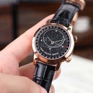Đồng Hồ Patek Philippe Replica 11 Grand Complications 6102R Mạ Vàng Hồng Dây Da 44mm (2)