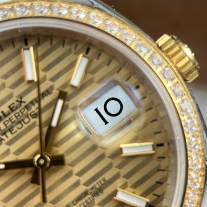 Đồng Hồ Rolex DateJust 126231 Chế Tác Mặt Số Xếp Gạch Viền Đính Đá VSF 36mm (2)