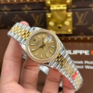 Đồng Hồ Rolex DateJust 126231 Chế Tác Mặt Số Xếp Gạch Viền Đính Đá VSF 36mm (2)